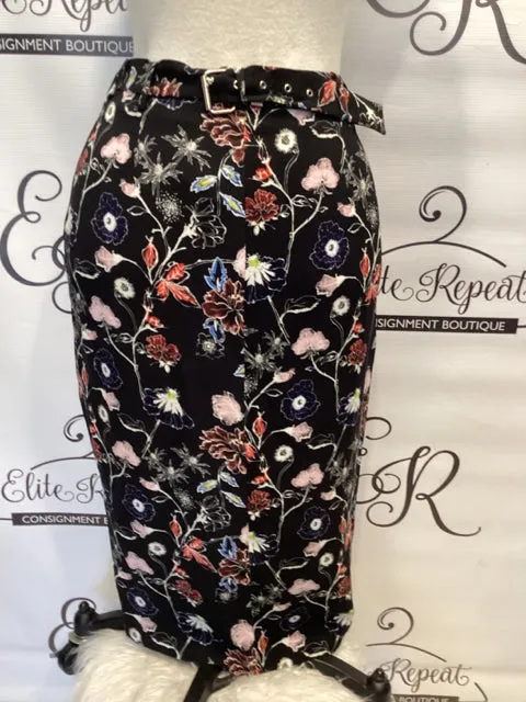 NWT A.L.C. Sz 6 Belted Floral Pencill Skirt