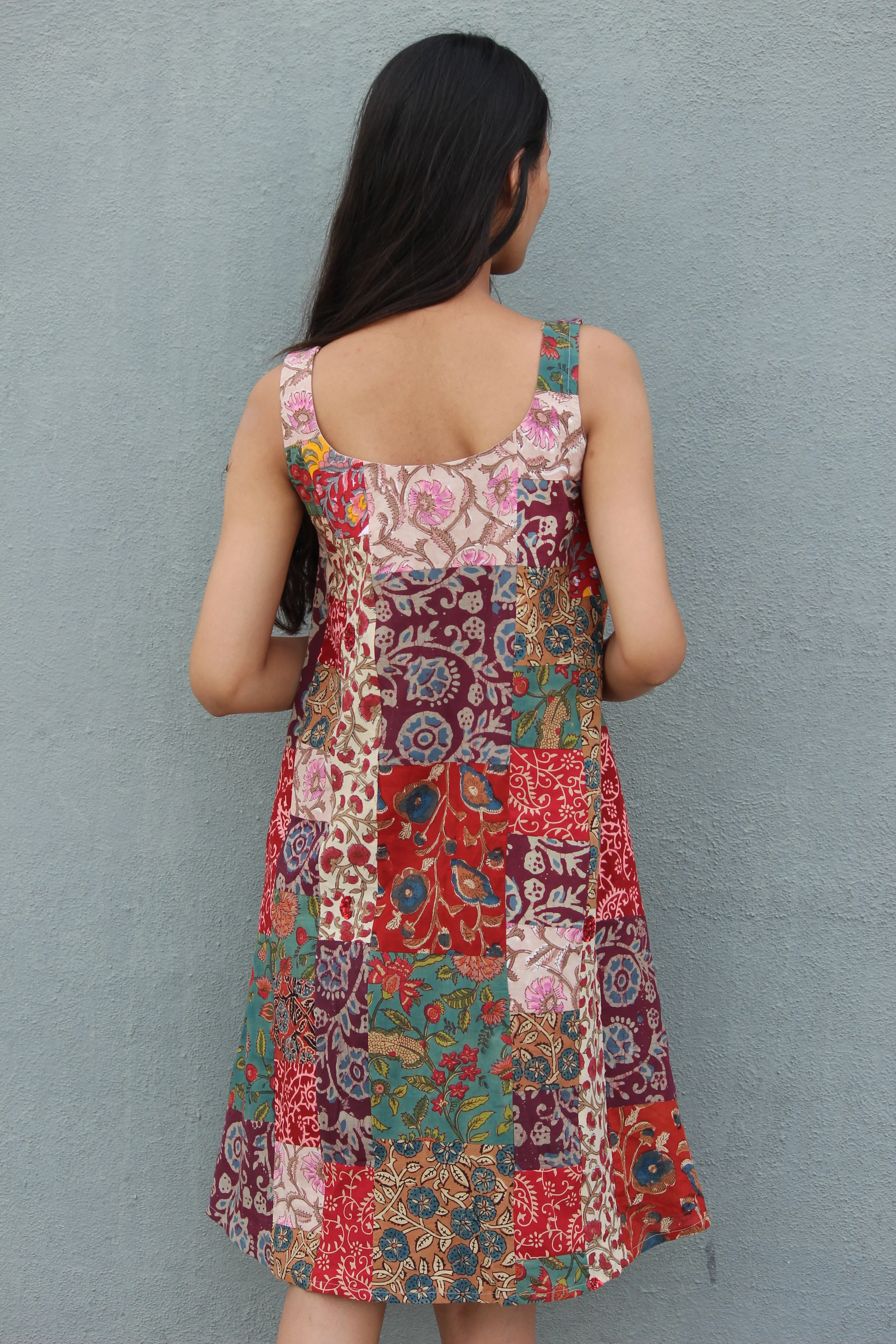 Patchwork Slip Dress