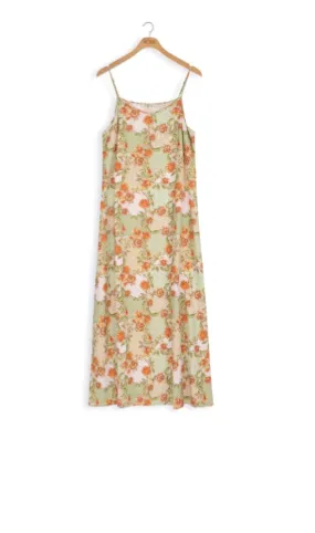 Point Linen Slip Dress