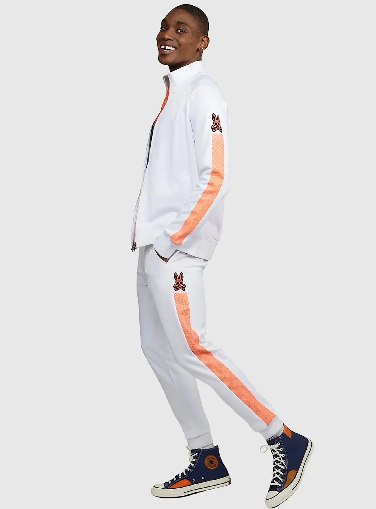 Psycho Bunny Tracksuit - Jordan Mesh - White - SP22 - B6S322S1CP