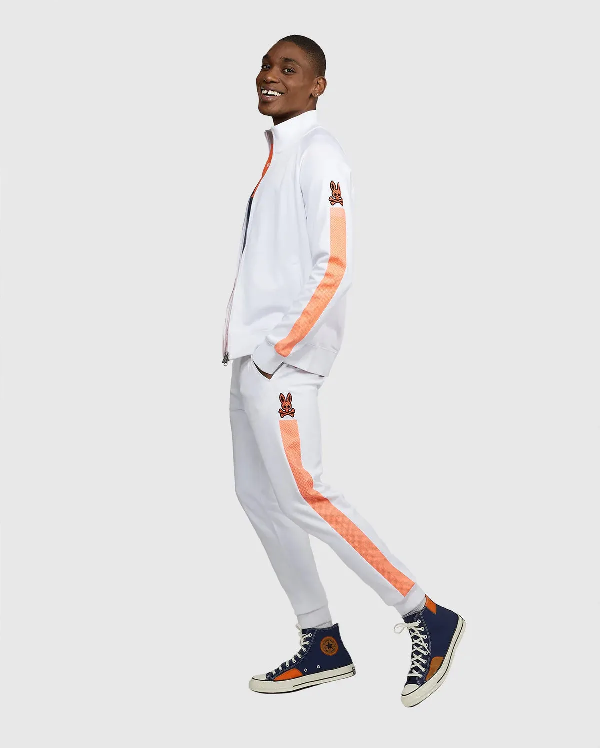Psycho Bunny Tracksuit - Jordan Mesh - White - SP22 - B6S322S1CP