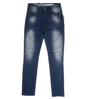 REASON DISTRESSED DENIM JEANS BLUE - DF-31