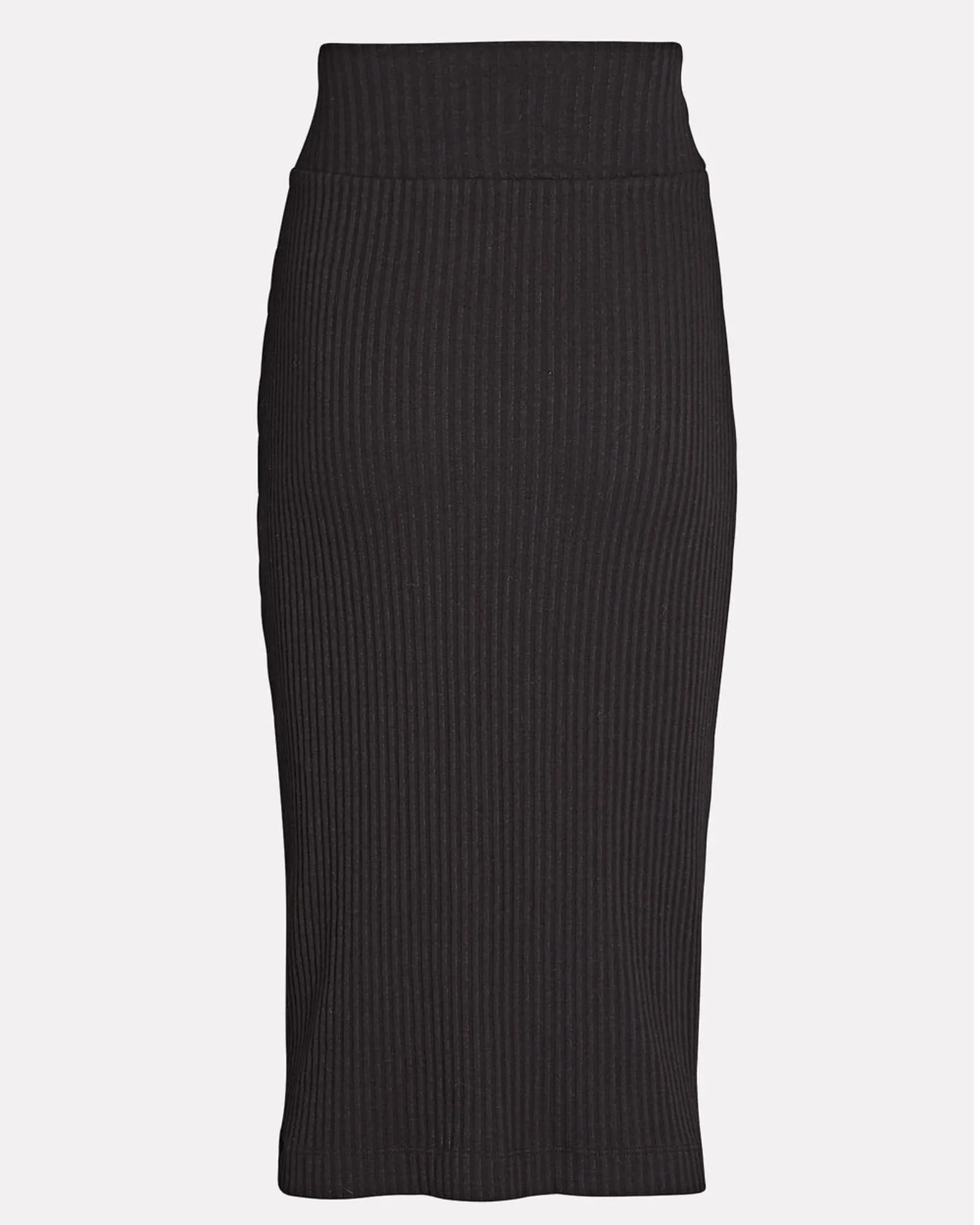 Rib Knit Cotton Pencil Skirt