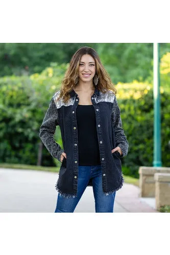 Sunshine Rodeo Leopard Sequin Shacket