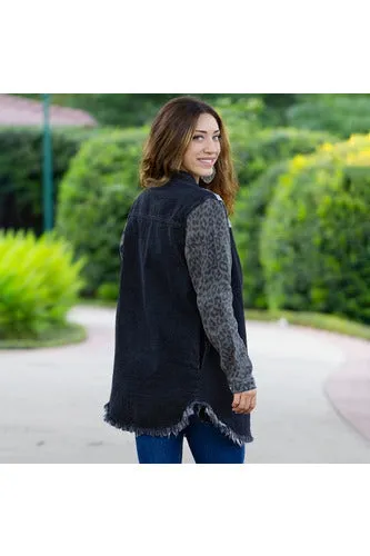 Sunshine Rodeo Leopard Sequin Shacket
