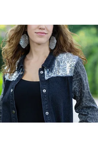 Sunshine Rodeo Leopard Sequin Shacket