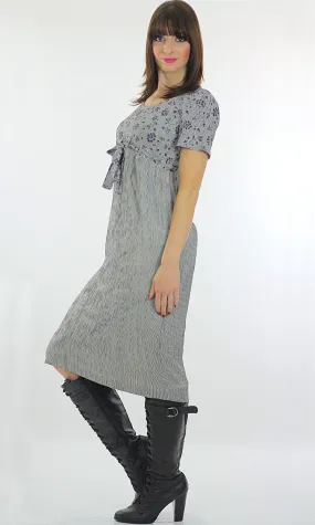 Vintage 90s Grunge Gingham check Floral maxi dress