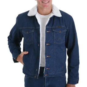 Wrangler Mens Sherpa Lined Denim Jacket -